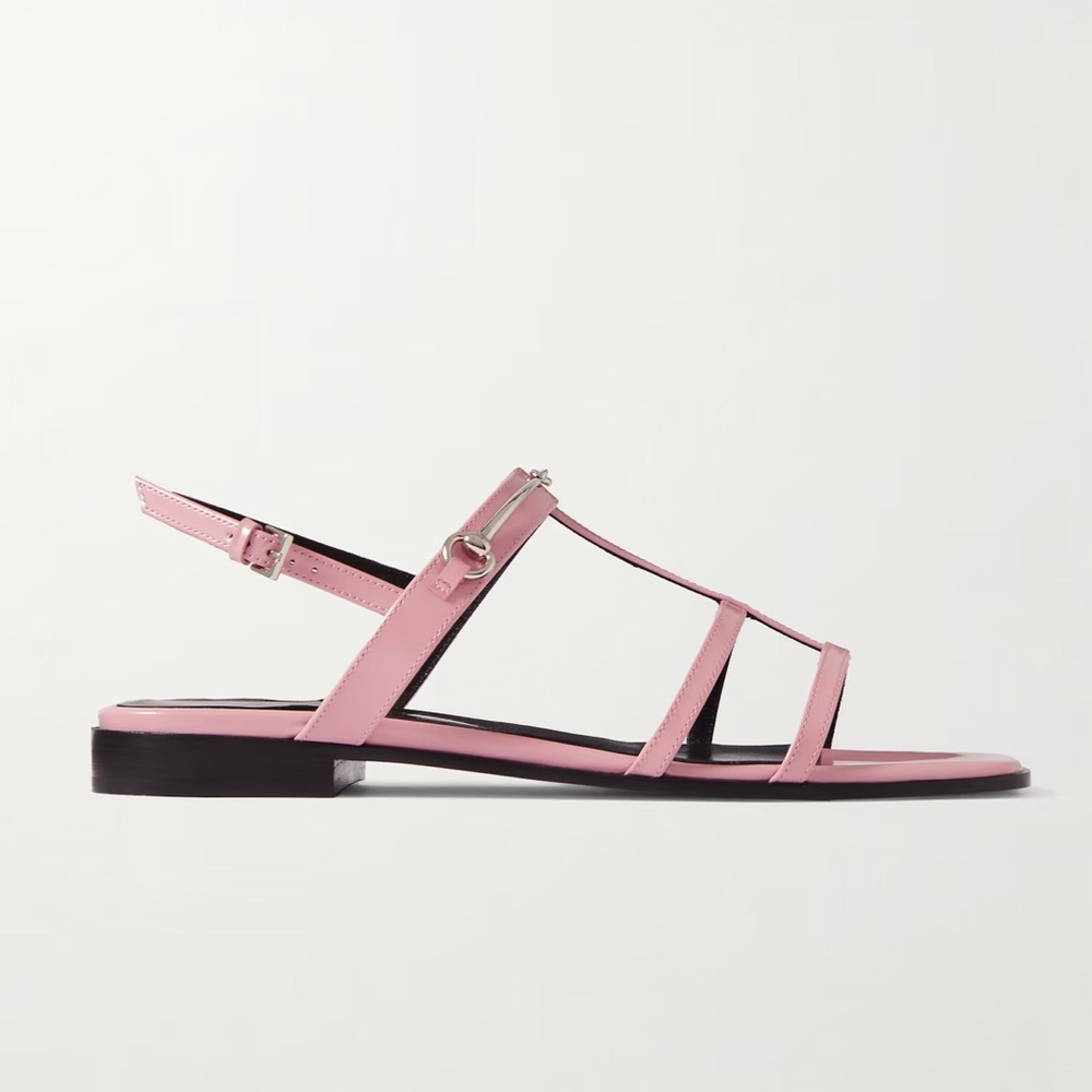 Gucci Divine Cage Horsebit Leather Sandals Dolly Pink Size 35 EU / 5 US NWOB - Picture 7 of 10